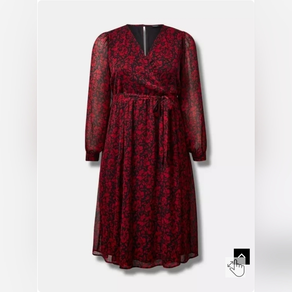 Torrid Floral Long Sleeve Dress 1